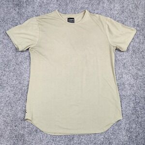 Cuts Shirt Mens‎ Large Green Pyca Pro Elongated Curve Hem Crewneck Tee Stretch